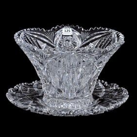 Salad Set, Two Piece, ABCG, Signed Libbey Corona Pattern