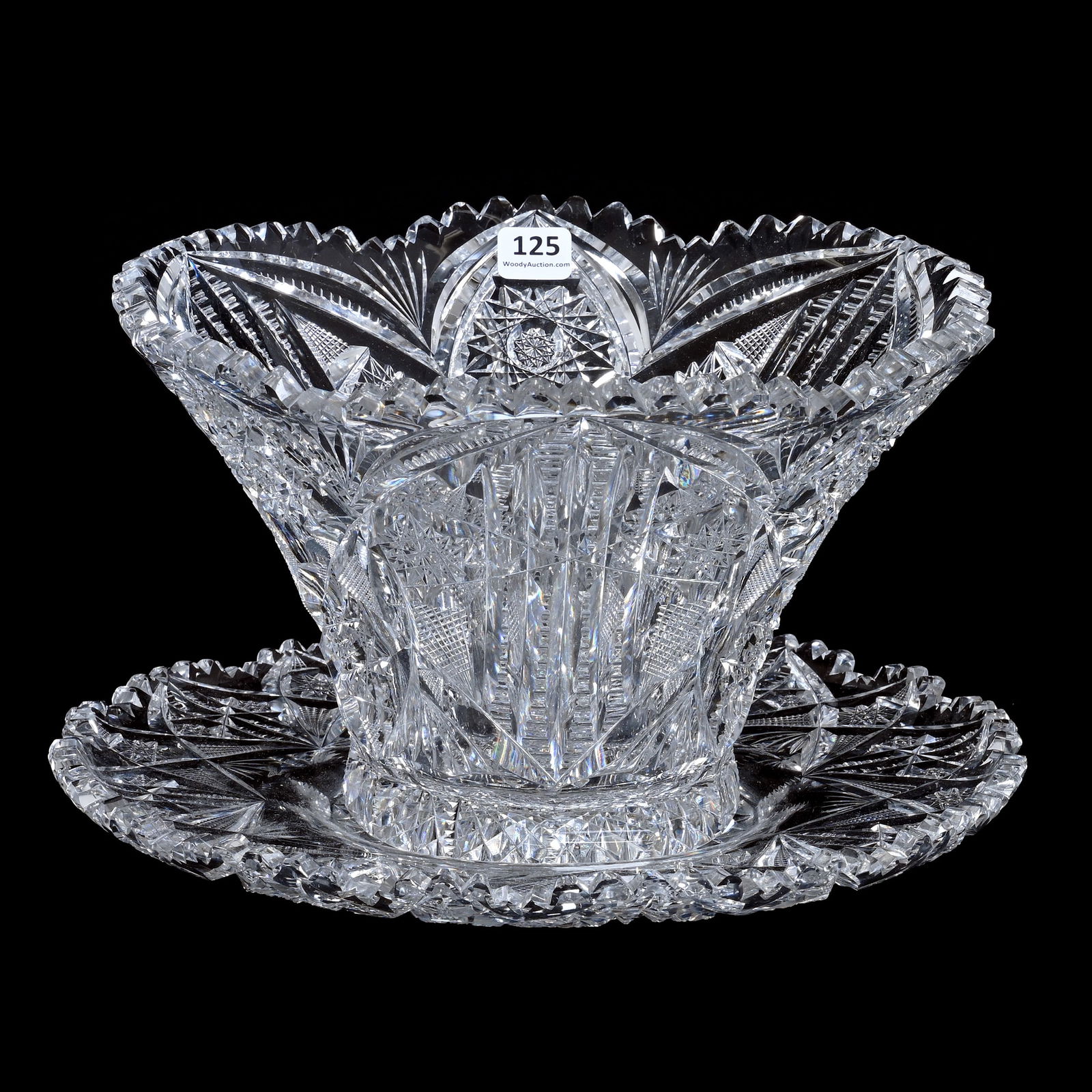 Salad Set, Two Piece, ABCG, Signed Libbey Corona Pattern (1 of 3)