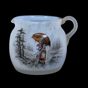 Small Pitcher Signed Daum Nancy French Cameo Art Glass