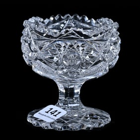 Pedestal Master Salt, ABCG, Signed Libbey Colonna Pattern