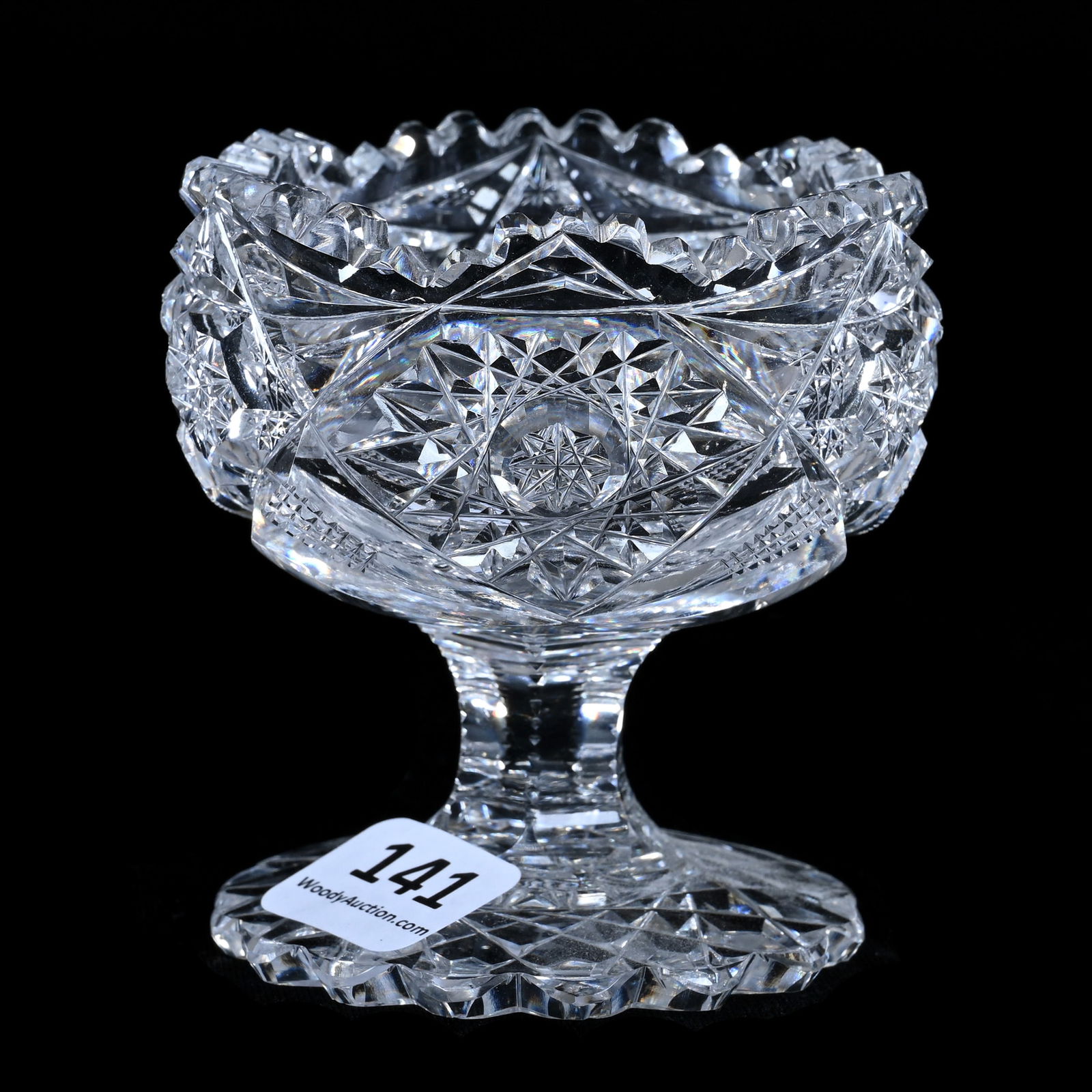 Pedestal Master Salt, ABCG, Signed Libbey Colonna Pattern (1 of 3)