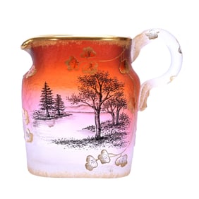 Diminutive Pitcher Signed Daum Nancy French Cameo Art Glass