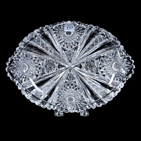 Oval Serving Tray, ABCG, Wedgemere Pattern  By Libbey