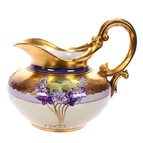Pitcher Marked Pickard, Hand Painted Violet Supreme Pattern