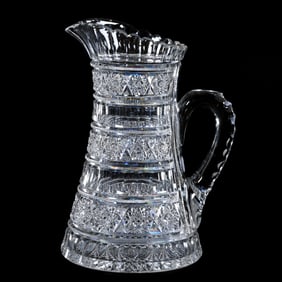 Pitcher, ABCG, Aberdeen Pattern By Jewel Cut Glass