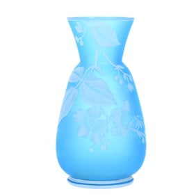 Vase Signed Webb English Cameo Art Glass