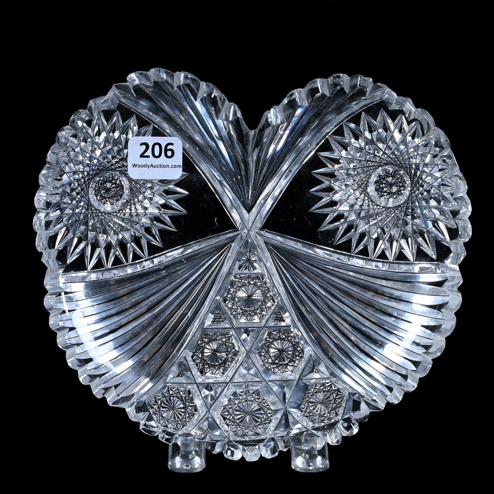 Plate, Heart Shape, ABCG, Saranac Pattern By Mt. Washington (1 of 2)