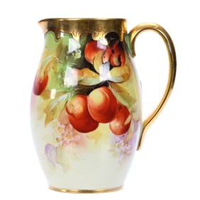 Pitcher Marked Pickard, Hand Painted Apple Branch Decor