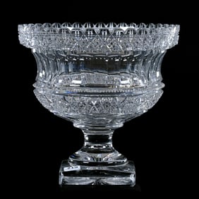 Pedestal Urn Bowl, ABCG, Aberdeen Pattern By Jewel Cut Glass