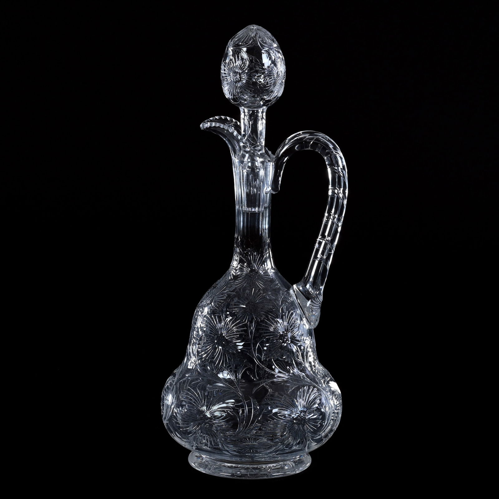 Cordial Decanter, ABCG, Finely Engraved Floral Decor (1 of 3)