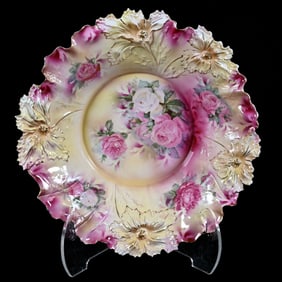Center Bowl Marked R. S. Prussia, Carnation Mold