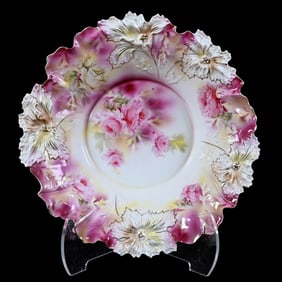 Center Bowl Marked R. S. Prussia, Carnation Mold