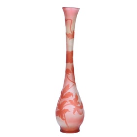 Vase Signed Galle French Cameo Art Glass