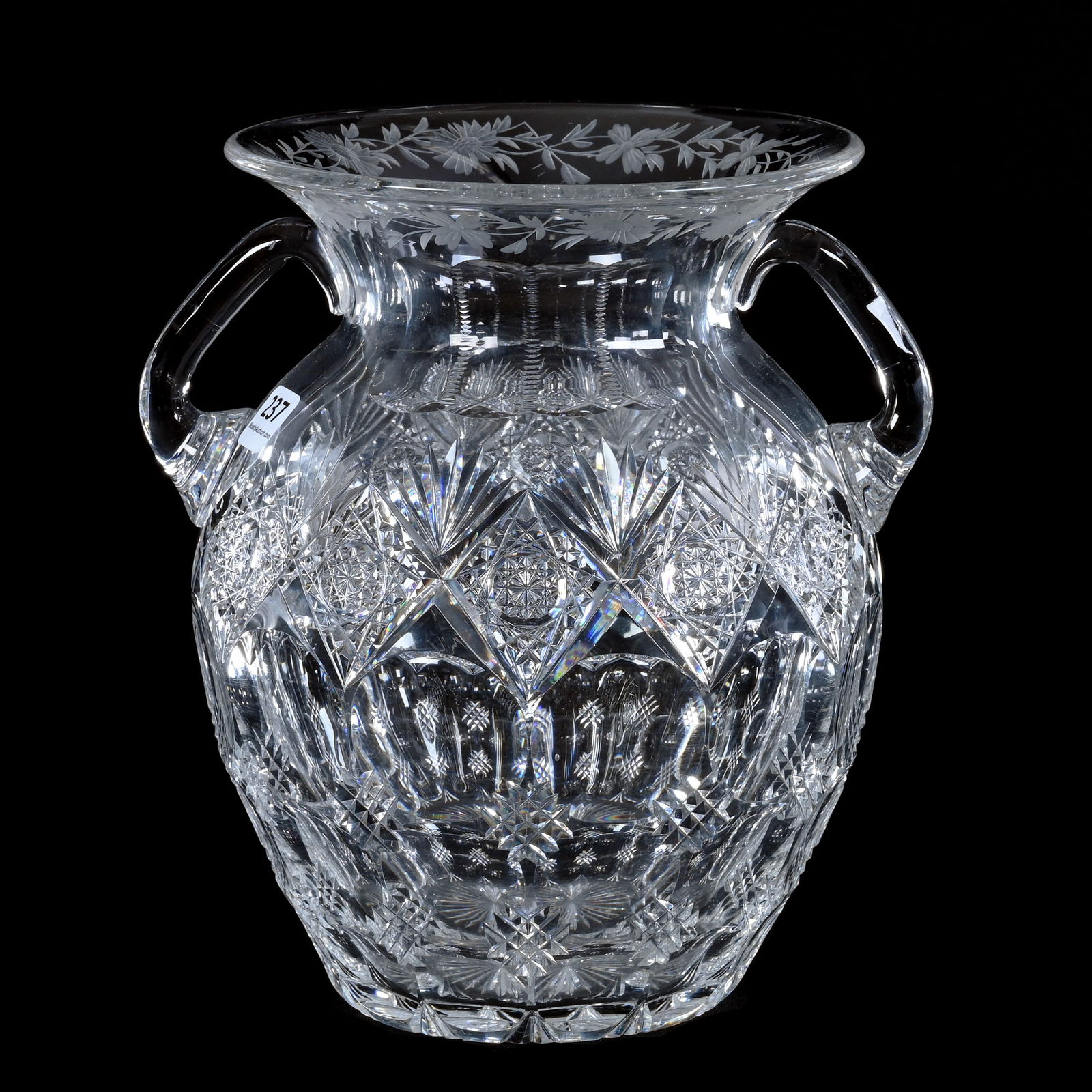 Vase, Two Handles, ABCG, Bengal And Engraved Pattern By Sinclaire (1 of 3)