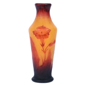 Vase, Signed Daum Nancy, French Cameo Art Glass