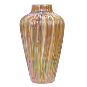 Vase, Unmarked Loetz Art Glass Silveria Pattern, Circa 1904