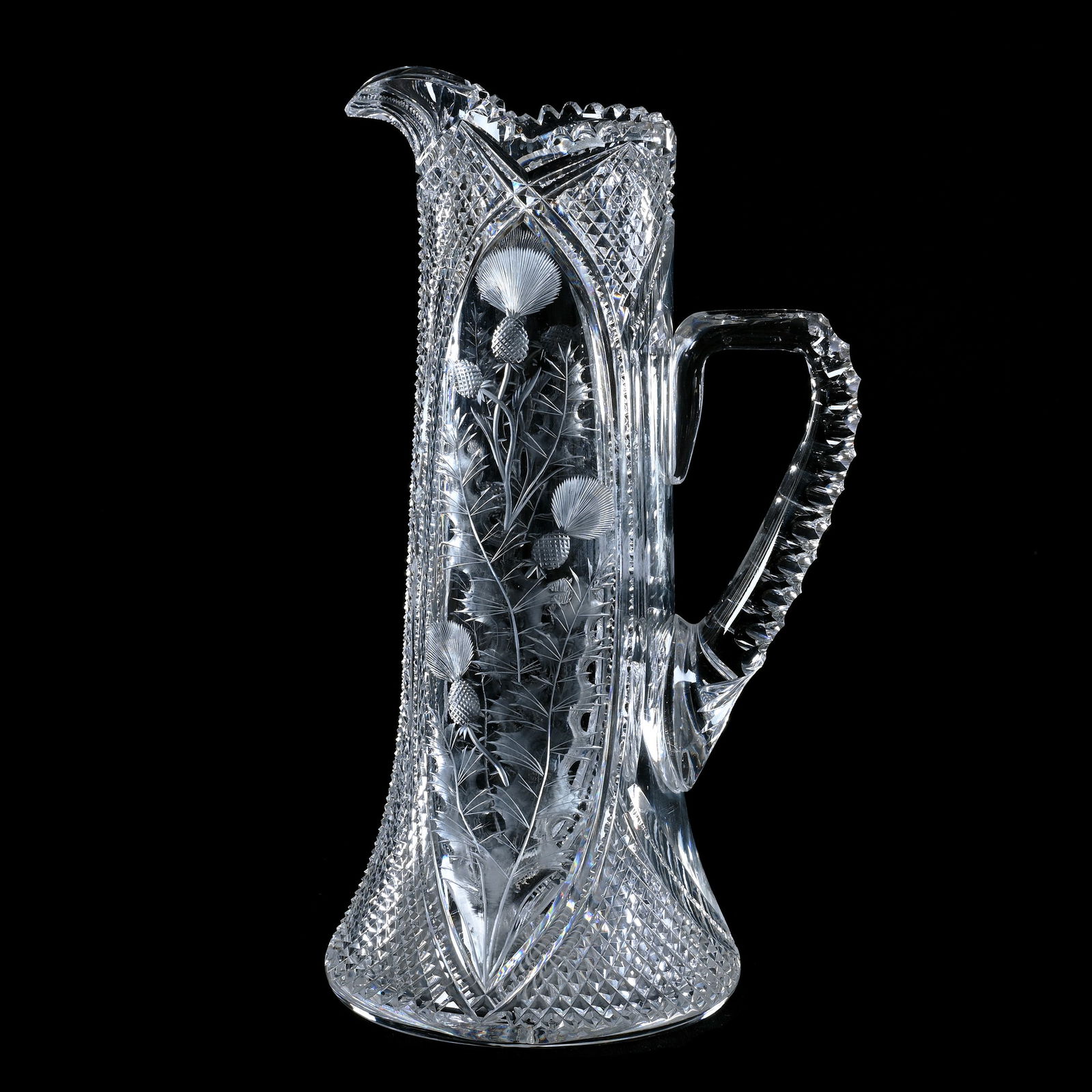 Tankard, ABCG, Raise Diamond & Panel Engraved Thistle Pattern By Pairpoint (1 of 3)