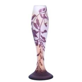 Vase Signed Galle French Cameo Art Glass