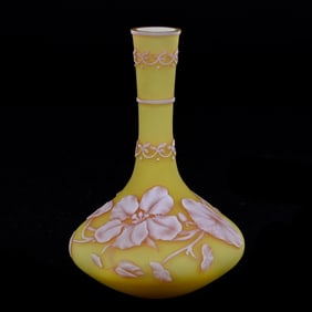 Small Vase, Unmarked English Cameo Art Glass