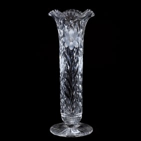 Pedestal Vase, ABCG, Engraved Floral Pattern Attributed To Pairpoint
