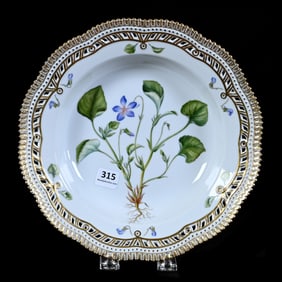 Bowl Marked Royal Copenhagen, Flora Danica, Hand Painted