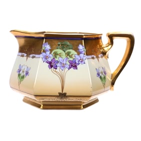 Pitcher Marked Pickard, Hand Painted Violet Supreme Pattern