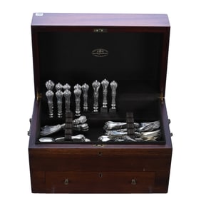 Whiting Sterling Silver Flatware Set, (140) Pieces, Violet Pattern, Circa 1905