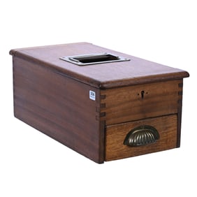 Oak Cash Box, Slide Out Drawer