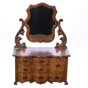Oak Dresser, Doll Size, S-Front, (5) Drawers, 