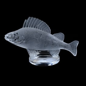 Car Mascot/Paper Weight, Perche, Marked Lalique France