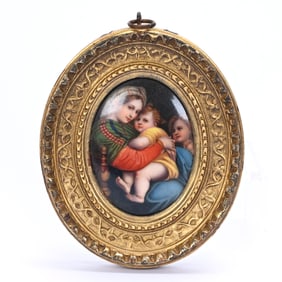 Oval Hand Painted Berlin Porcelain Plaque