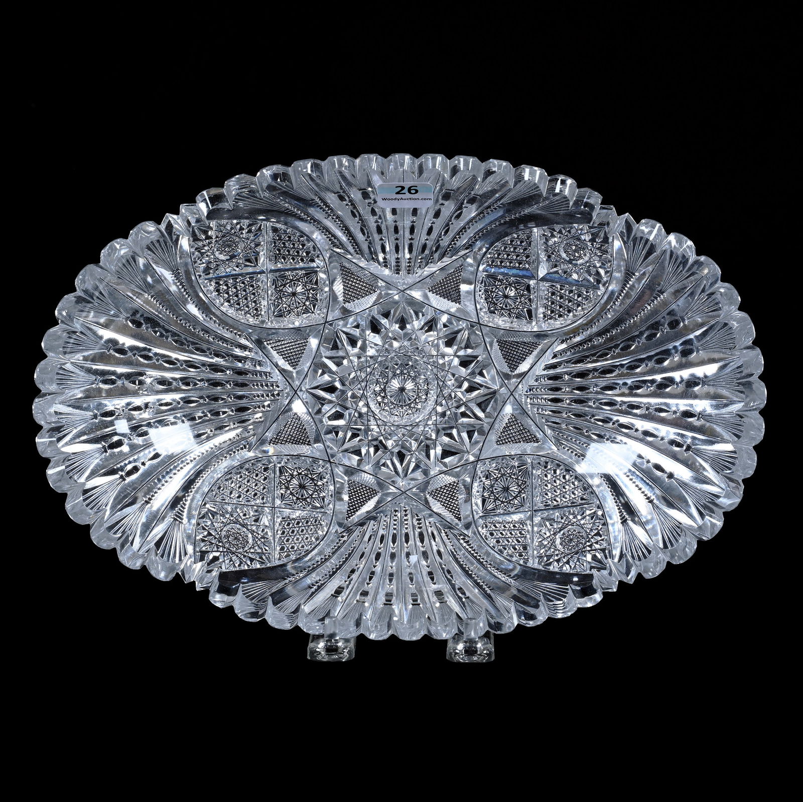 Oval Bowl, American Brilliant Cut Glass, Princess Pattern By Blackmer (1 of 2)