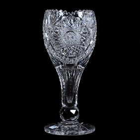 Chalice Vase, American Brilliant Cut Glass