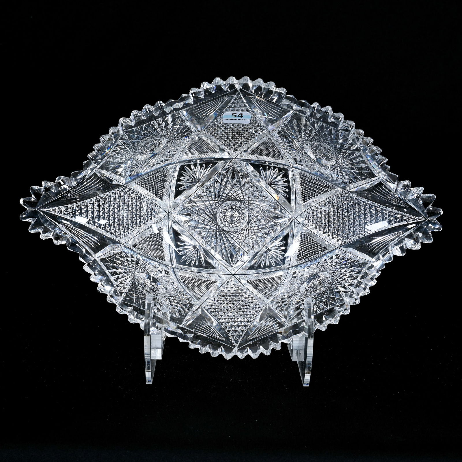 Napoleon Hat Shaped Bowl, American Brilliant Cut Glass (1 of 3)