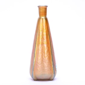 Perfume Bottle, Quezal Art Glass Marked By Melba Perfume Company