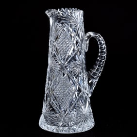 Tankard, American Brilliant Cut Glass, Bedford Pattern By Mt.  Washington