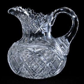 Milk Pitcher, Brilliant Period Cut Glass