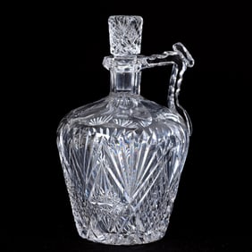 Whiskey Jug, American Brilliant Cut Glass