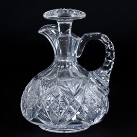 Squat Decanter, American Brilliant Cut Glass