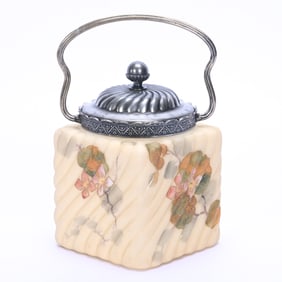 Square Biscuit Jar, Marked Smith Bros.