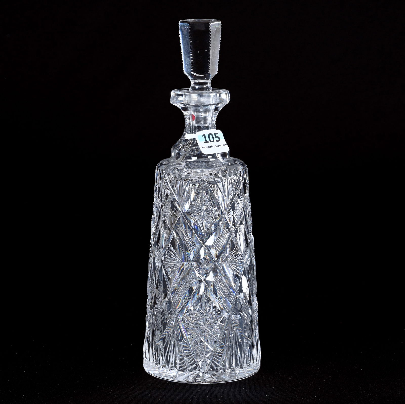 Decanter, American Brilliant Cut Glass, Signed Libbey (1 of 3)