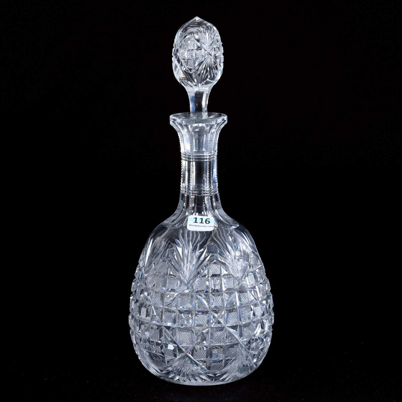 Decanter, American Brilliant Cut Glass,  Sultan Pattern By Pairpoint (1 of 3)