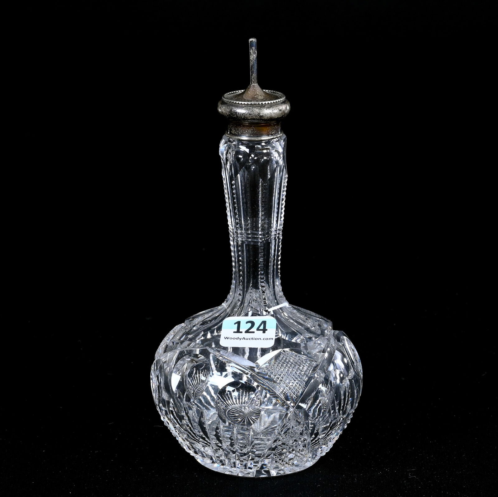Barber's Bottle, American Brilliant Cut Glass, Starlight Pattern By C.F. Monroe (1 of 3)