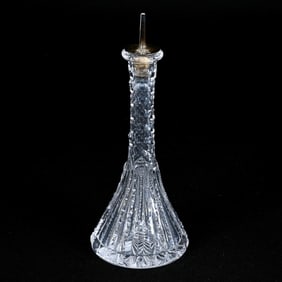 Barber's Bottle, American Brilliant Cut Glass,