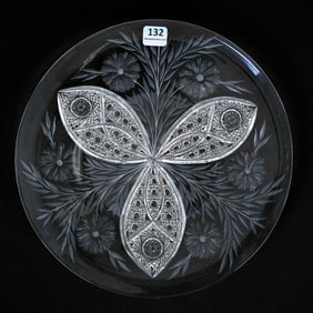Plate, American Brilliant Cut Glass