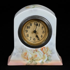 Desk Clock, Marked Royal Bayreuth