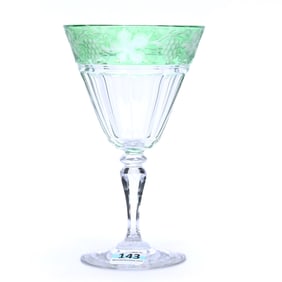 Cocktail Stem, American Brilliant Cut Glass, Signed Sinclaire