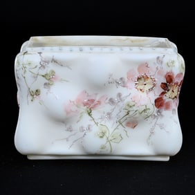 Letter Box, Unmarked Wave Crest Art Glass, Egg Crate Mold