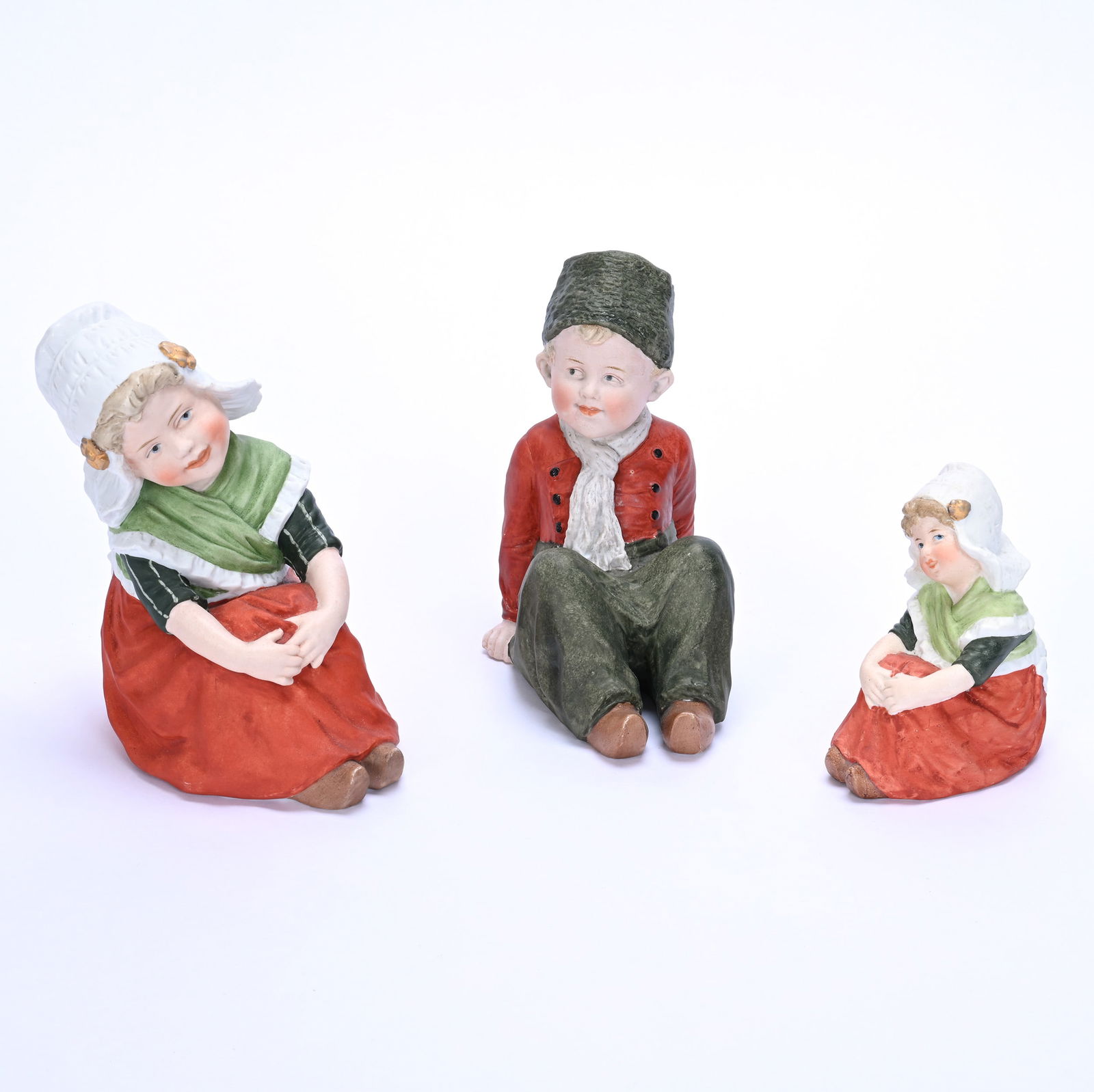 (3) Figurines, German Bisque Marked Heubach (1 of 3)