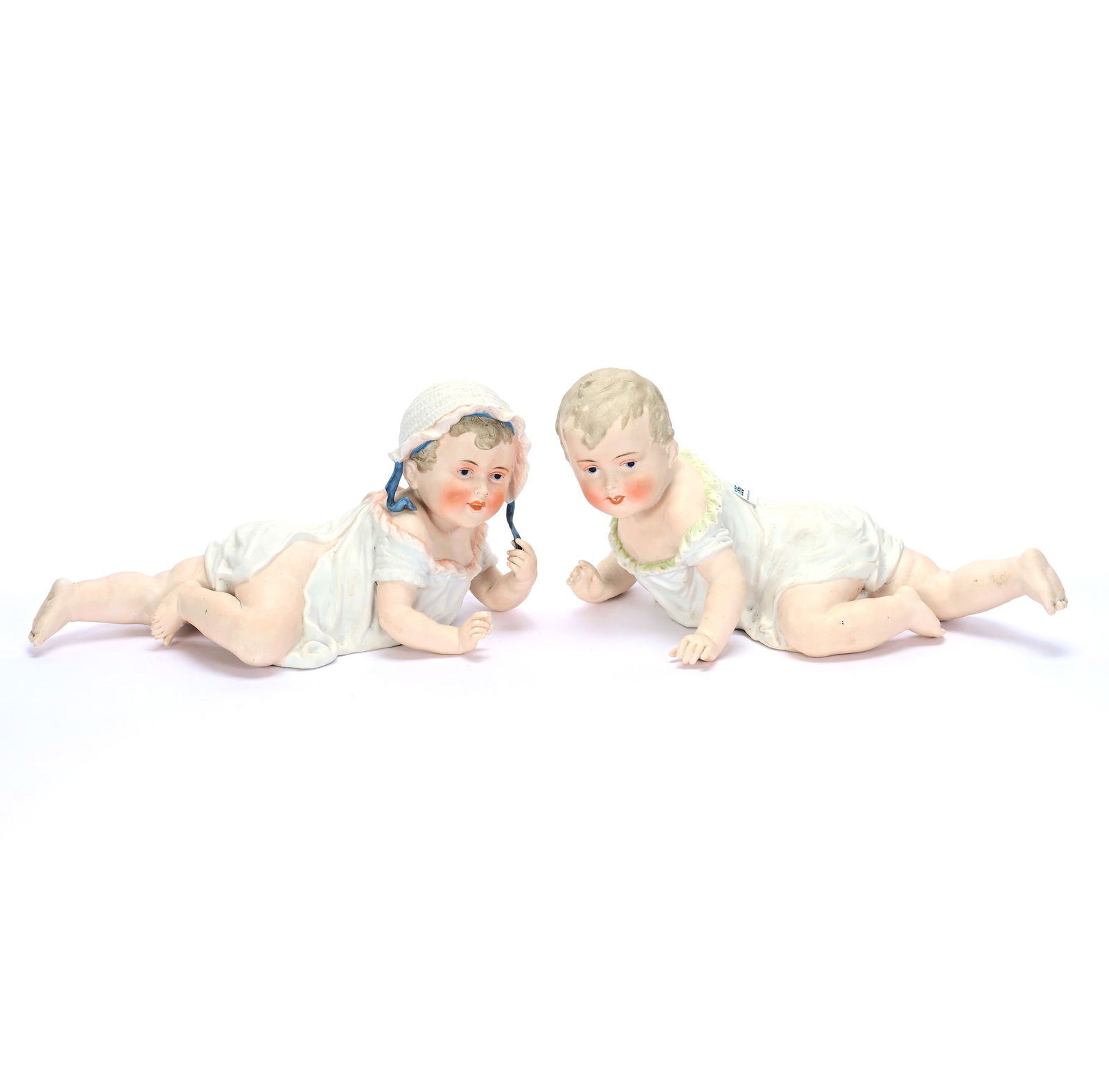 (2) Figurines, German Bisque, Unmarked Heubach (1 of 3)